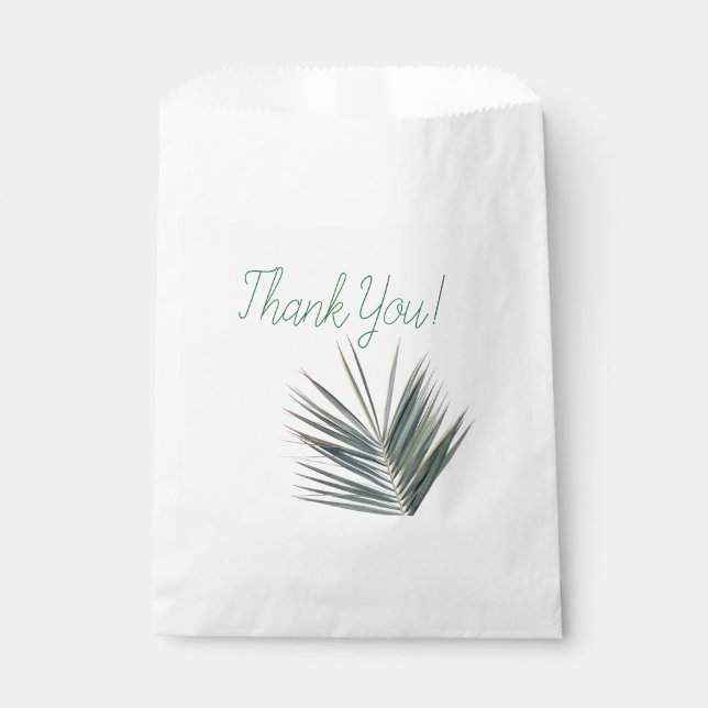 Pale green leaf favor bag (Front)