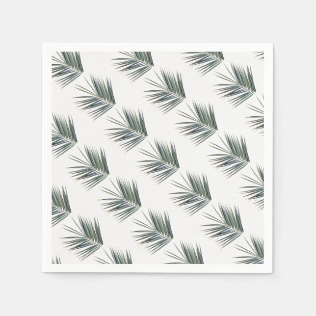 Pale green leaf napkins (Front)