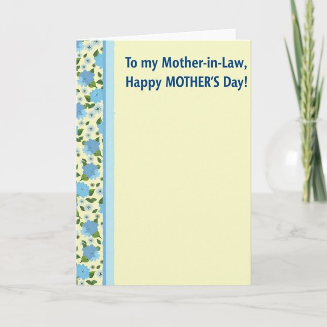 Pale Green Mothers Day Card (Front)