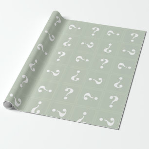 Pale green mystery wrapping paper