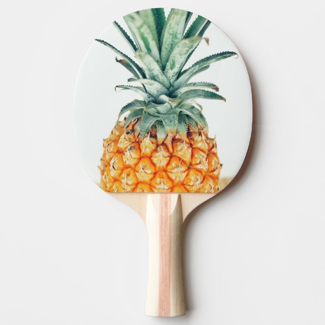 Pale Green Pastel Pineapple Organic Feel Ping Pong Paddle (Front)