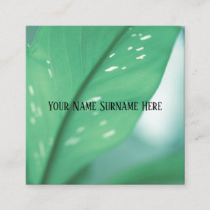 Pale Green Plant Leaves Nature Feel Business Card