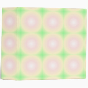 Pale Green Rose White 3D Optical Gradient Pattern 3 Ring Binder