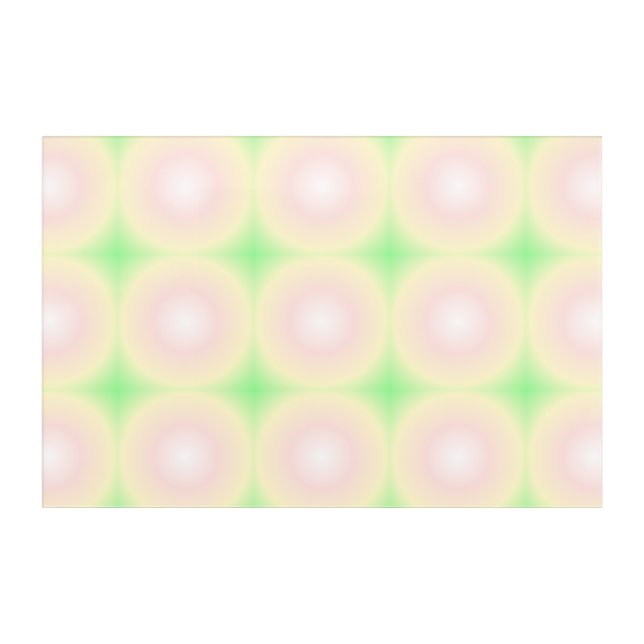 Pale Green Rose White 3D Optical Gradient Pattern Acrylic Print (Front)