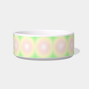 Pale Green Rose White 3D Optical Gradient Pattern Bowl
