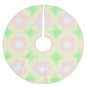 Pale Green Rose White 3D Optical Gradient Pattern Brushed Polyester Tree Skirt
