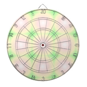 Pale Green Rose White 3D Optical Gradient Pattern Dart Board