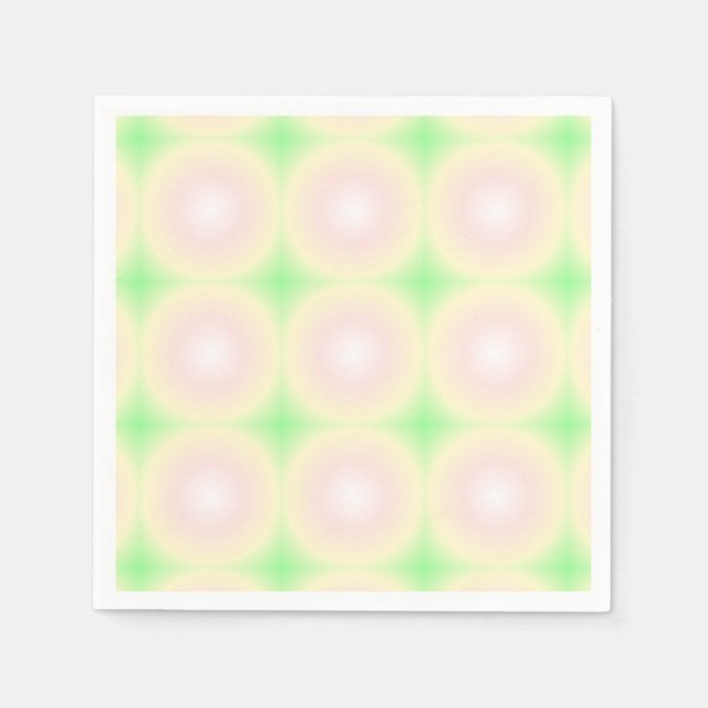 Pale Green Rose White 3D Optical Gradient Pattern Napkins (Front)