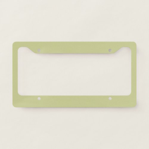 Pale Green Solid Color License Plate Frame