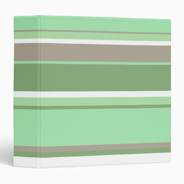 Pale green stripes 3 ring binder (Front/Spine)