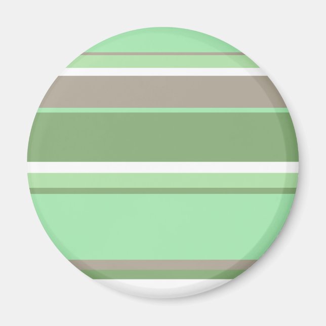 Pale green stripes magnet (Front)