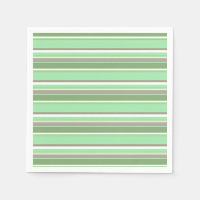 Pale green stripes napkins (Front)
