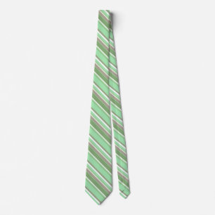 Pale green stripes neck tie