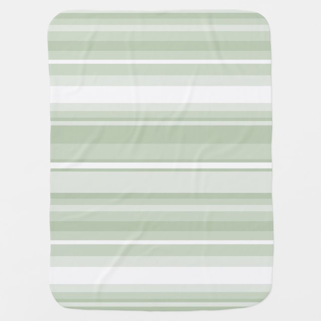 Pale green stripes receiving blanket (Front)
