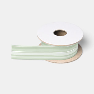 Pale green stripes satin ribbon