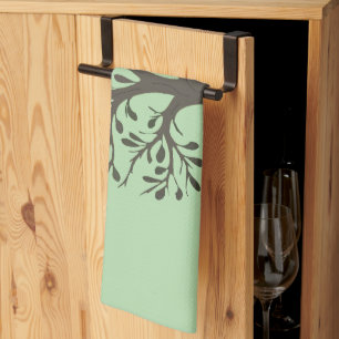 🌳 Pale Green Tree of Life Kitchen Towel