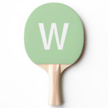 Pale Green & white monogram Ping Pong Ball