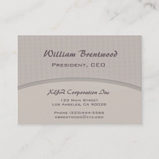 Customizable Pale Grey curve Business Card