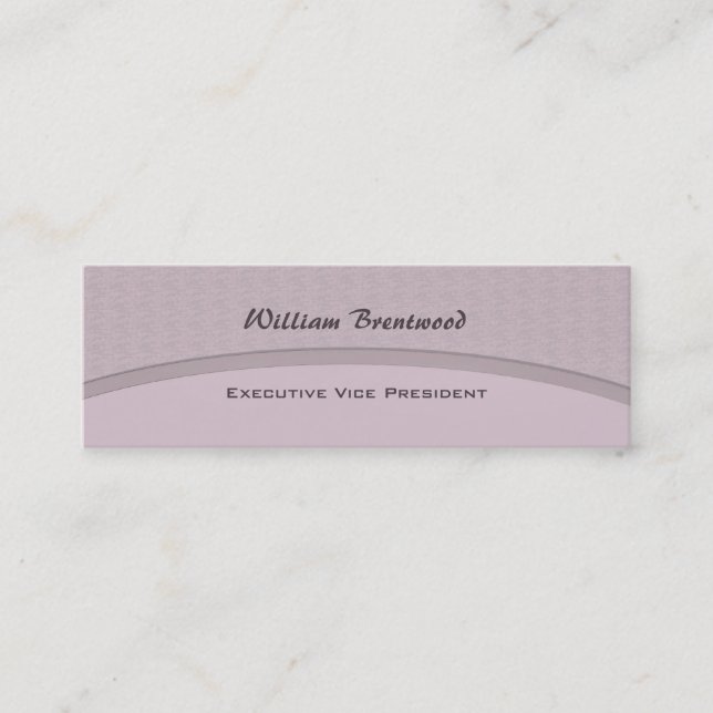 Pale Grey curve Mini Business Card (Front)