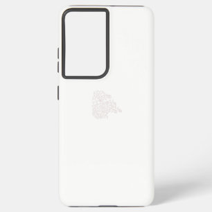 Pale Grey, Milk White, floral design Samsung Galaxy S21 Ultra Case