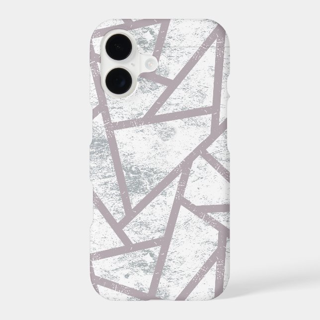 Pale grey mosaic pattern Case-Mate iPhone case (Back)