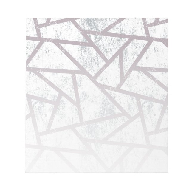 Pale grey mosaic pattern notepad (Front)