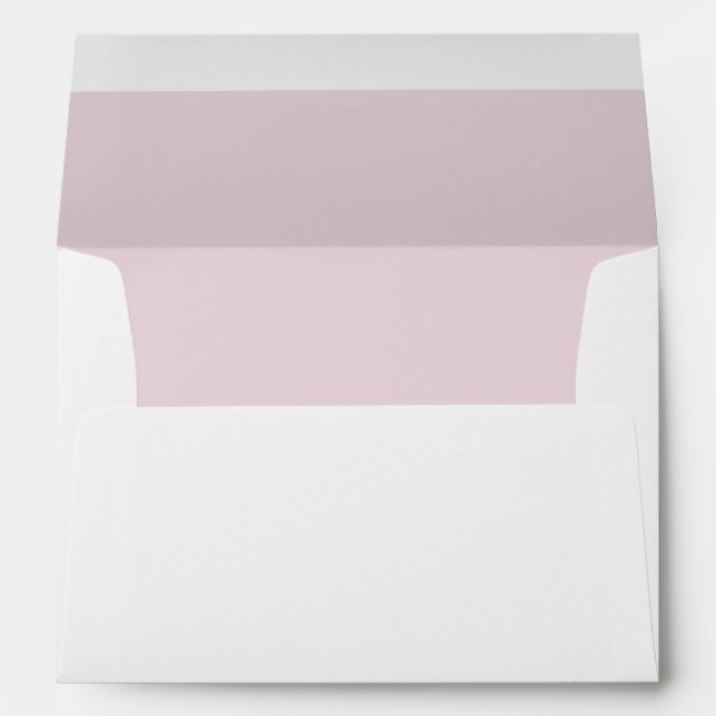Pale Lavende Wedding Elegant Modern Return Address Envelope (Back (Bottom))