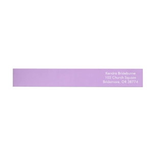 Pale Lavender Classic Matching Color Wrap Around Label