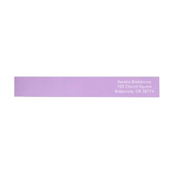 Pale Lavender Classic Matching Color Wrap Around Label by Kullaz at Zazzle