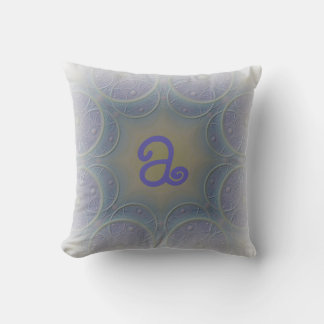 Pale Lavender Designed Monogram Throw Pillow