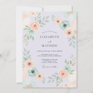 Pale Lavender Ethereal Spring Wedding Invitation