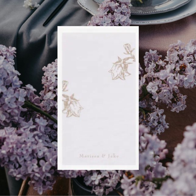 Pale Lavender Personalized Chinoiserie  Paper Guest Towels (Creator Uploaded)