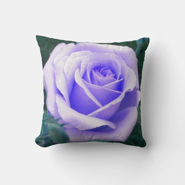 Pale Lavender Rose Throw Pillow (Front)