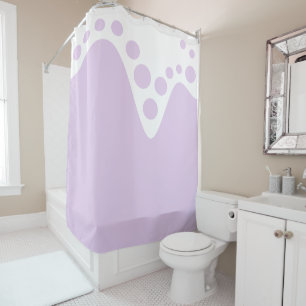 Pale Lavender soft wave and bubbles Shower Curtain