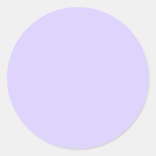 Pale Lavender Solid Color Classic Round Sticker