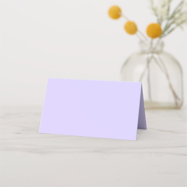 Pale Lavender Solid Color Place Card (Front)