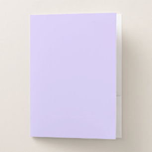 Pale Lavender Solid Color Pocket Folder