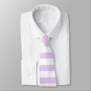 Pale Lavender Striped Solid Color Stripes  Neck Tie