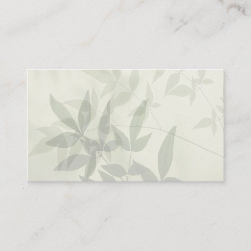 Customizable pale leaves business card