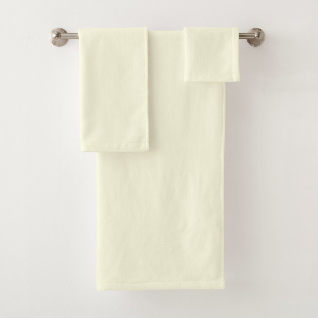  Pale Lemon Yellow  Bath Towel Set (Insitu)