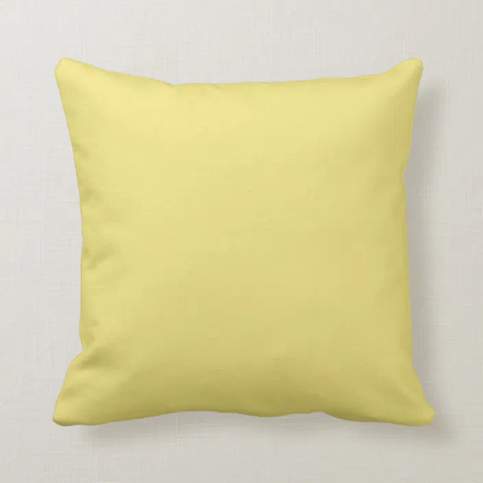 Pale Light Yellow Decorative Solid Fasion Color Throw Pillow Zazzle Com