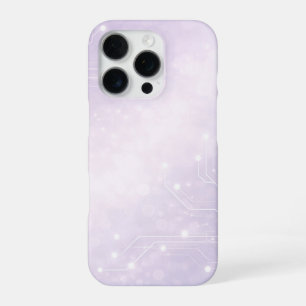 Pale lilac and pearl gray AI art iPhone 16 Pro Case
