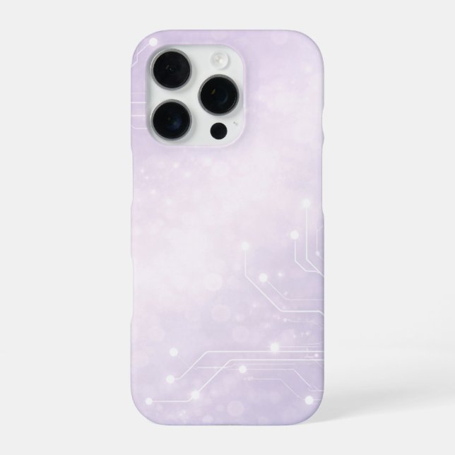 Pale lilac and pearl gray AI art  iPhone Case (Back)