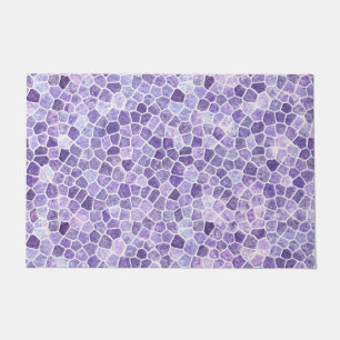 Pale Lilac And Purple Cobbled Patchwork Terrazo Pa Doormat