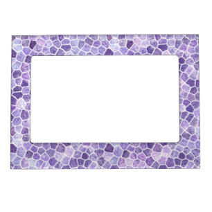 Pale Lilac And Purple Cobbled Patchwork Terrazo Pa Magnetic Frame