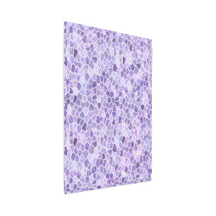 Pale Lilac And Purple Cobbled Patchwork Terrazo Pa Metal Print