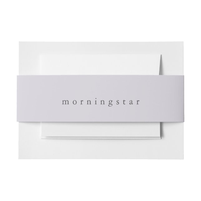 Pale Lilac Minimalist Belly Band (Front Example)