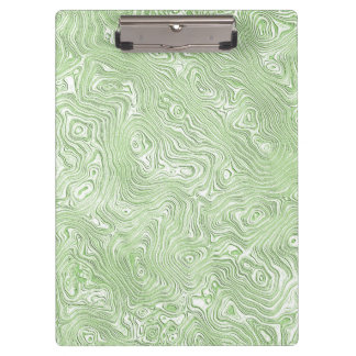 Pale Lime Green Abstract Moiré Rippled Pattern Clipboard