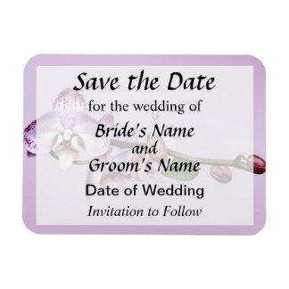 Pale Magenta Phalaenopsis Orchids Save Date Magnet