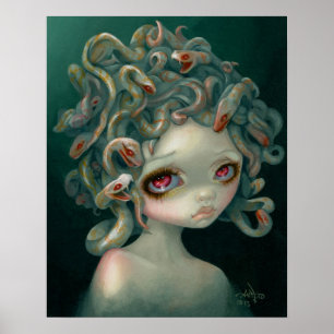Pale Medusa ART PRINT pop surrealism big eye art